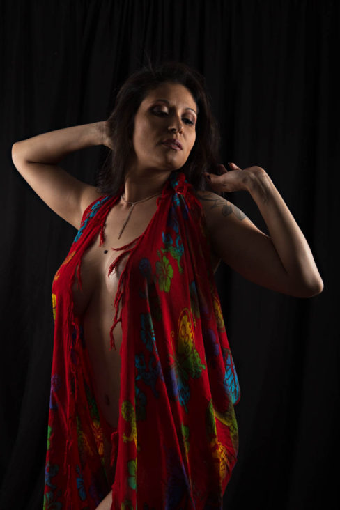 Dark Art Alternative Jesseana Fernandes in red