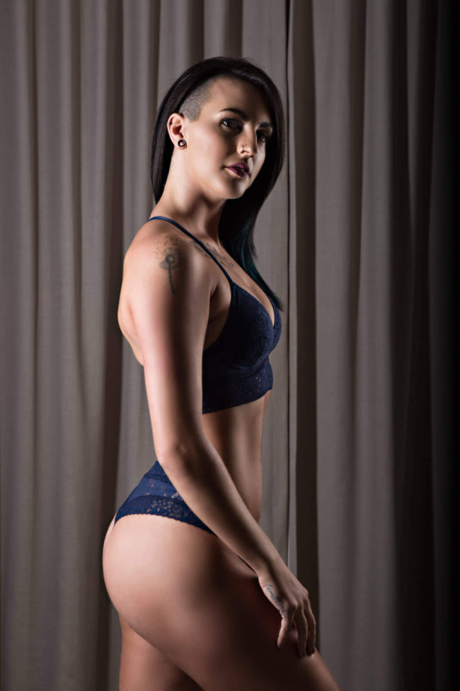 Image of Shaylenepase wearing navy blue lingerie