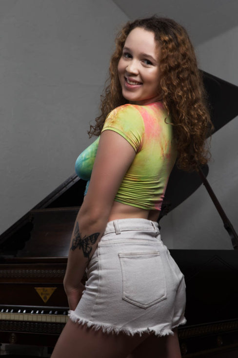 Image of SassySavage wearing white shorts