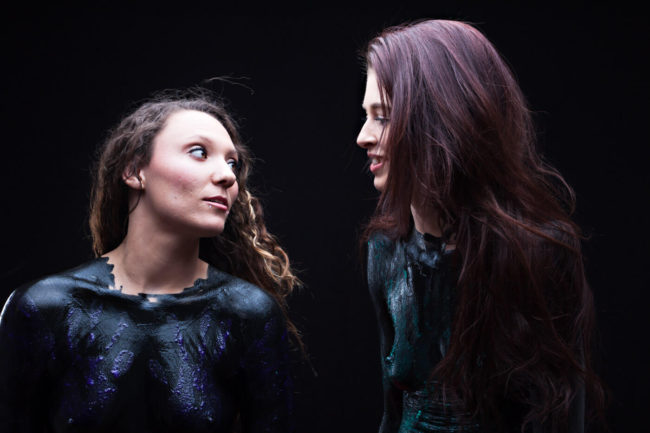 Ashley Stoneking and Montana H peeling latex