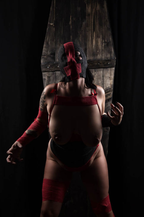 Image of Felicity Sparks as the masked crusader