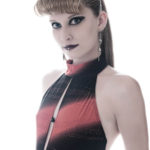 Alternative image of Rose Gothique wearing a red and black dress