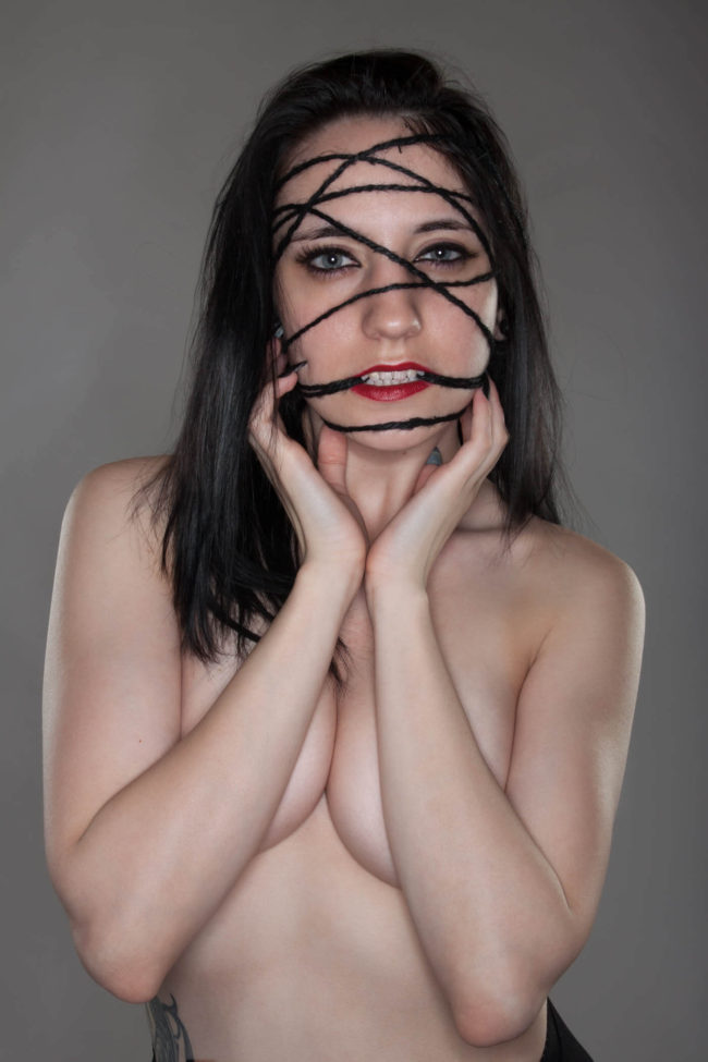 Dark Art image Mandei Weatherstein in string