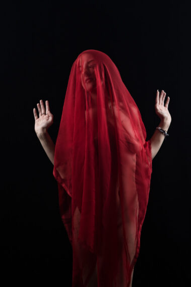 barbie-red-flesh-satin-sheet-dark-art-themed-portrait-session-shawnee-ok